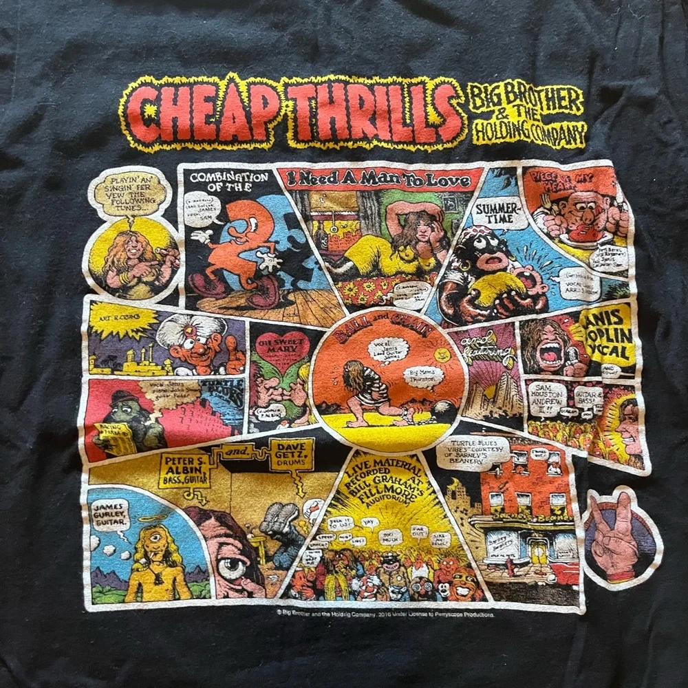 💀cheap thrills janis joplin tee💀 - Picture 1 of 2